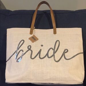 Mudpie sequin bride tote